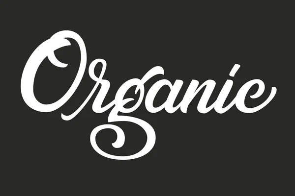 Handritade Bokstäver Organic Vektorbläckillustration Typografi Affisch Svart Bakgrund Mall För — Stock vektor