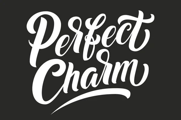 Käsin Piirretty Kirjoitus Perfect Charm Tyylikäs Eristetty Moderni Käsinkirjoitettu Kalligrafia — vektorikuva
