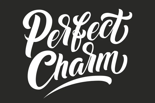 Mână Desenată Litere Perfect Charm Elegant Izolat Caligrafie Modernă Scrisă — Vector de stoc