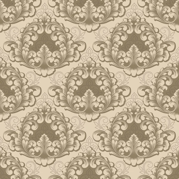 Vector Damask Seamless Pattern Background Classical Luxury Old Fashioned Damask — Stock Vector