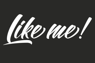 Benim gibi el yazısıyla yazılmış harfler. Vektör Mürekkebi çizimi. Siyah arka planda tipografi posteri. Sosyal medya için metin, kartlar için tasarım şablonu, davetler, baskılar vs.