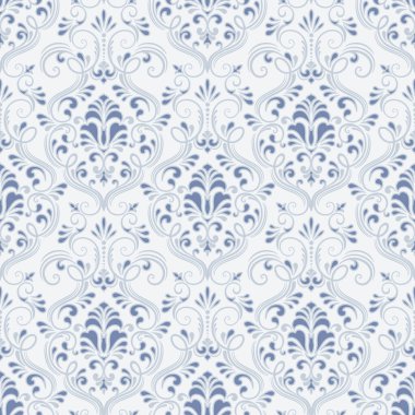 Vektör damask Dikişsiz desen arka plan. Klasik lüks eski moda damask süsleme, duvar kağıtları, tekstil, sarma için Kraliyet Viktorya Dikişsiz doku. Nefis çiçek Barok şablonu