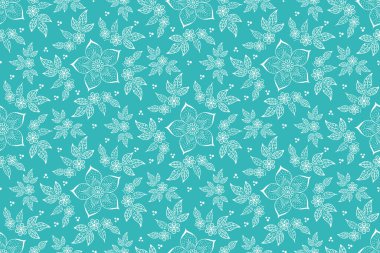 Vektör çiçek desensiz arkaplan. Arkaplan için zarif bir doku. Klasik lüks, eski moda çiçek süsü. Duvar kağıtları, tekstil ve ambalaj için pürüzsüz kumaş..