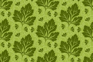 Vektör çiçek desensiz arkaplan. Arkaplan için zarif bir doku. Klasik lüks, eski moda çiçek süsü. Duvar kağıtları, tekstil ve ambalaj için pürüzsüz kumaş..