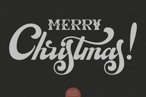Mensagem Natal Vetor Feliz Modelo Cartão Design Lettering Caligrafia Cartaz —  Vetores de Stock