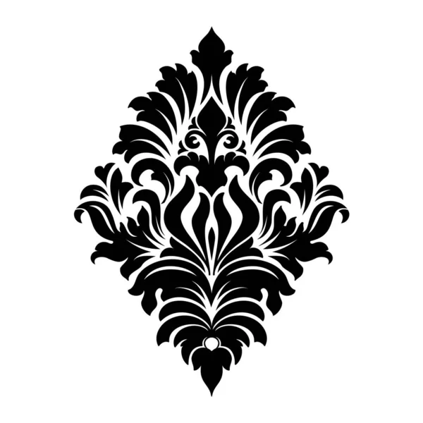 Vector Damask Element Isolated Damask Central Illistration Classical Luxury Old — Stock Vector