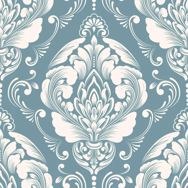 Vector Damask Seamless Pattern Element Classical Luxury Old Fashioned Damask — Stock Vector