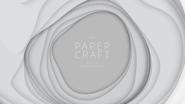 Fond Abstrait Vectoriel Avec Des Formes Découpées Papier Art Sculpture — Image vectorielle
