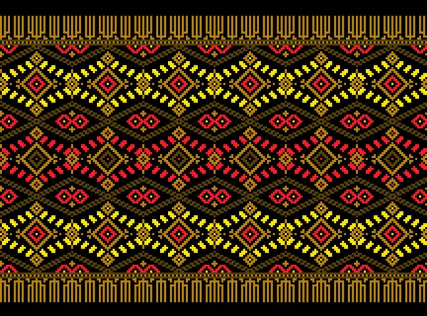 Vector Illustration Ukrainian Folk Seamless Pattern Ornament Ethnic Ornament Border — Stock Vector