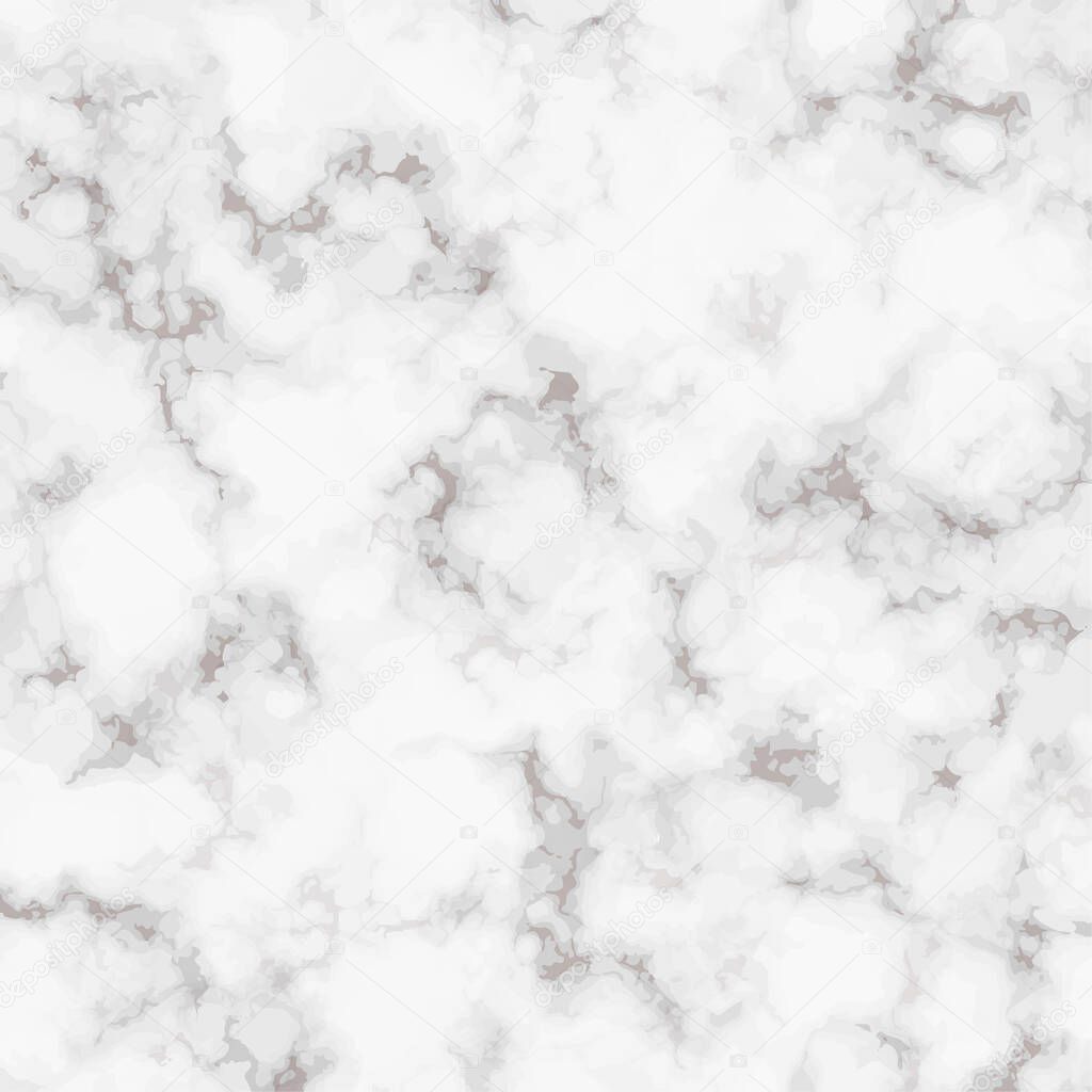 Vector Marble realistic texture. White marble rock pattern. Elegant background for your design. Square Tile