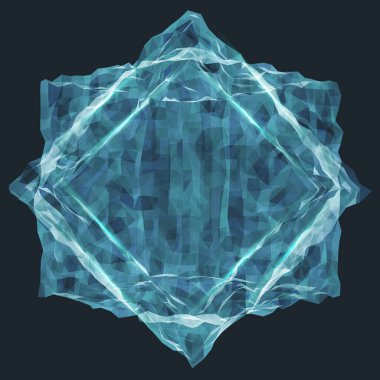 Soyut vektör ağ arkaplanı. Kaotik olarak bağlı noktalar ve uzayda uçan çokgenler. Uçan enkaz. Fütürist teknoloji kartı. Çizgiler, noktalar, daireler ve düzlemler. Geleceksel tasarım.