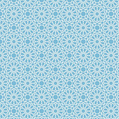 Vektör soyut geometrik İslami arkaplan. Etnik Müslüman süslemelerine dayanarak. Birbirine dolanmış kağıt şeritler. Kartlar, davetiyeler vs. için zarif arkaplan.