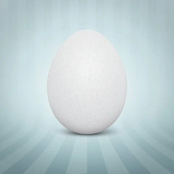 ベクトル現実的な白い卵 抽象的な背景で 3Dチキンエッグ — ストックベクタ