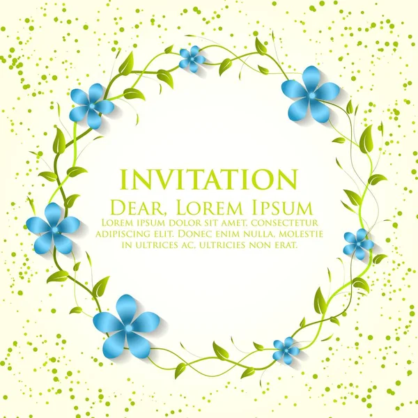 Convite Casamento Cartão Anúncio Com Arte Fundo Floral Fundo Floral — Vetor de Stock