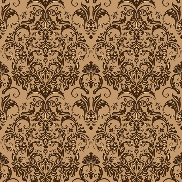 Vector Damask Seamless Pattern Background Classical Luxury Old Fashioned Damask — Stock Vector