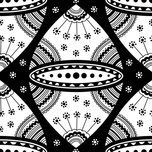 Zentangle Style Geometric Ornament Pattern Element Восточный Традиционный Орнамент Стиль — стоковый вектор