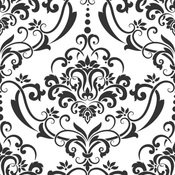 Vektor Damast Nahtloses Musterelement Klassischer Luxus Altmodischen Damastschmuck Königliche Viktorianische — Stockvektor