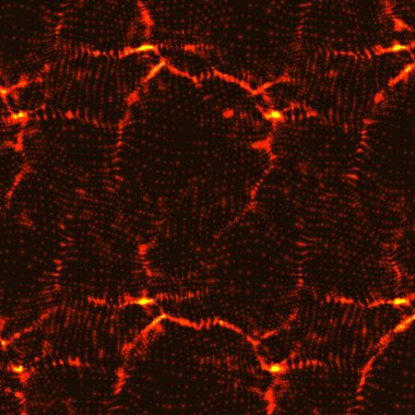 Soyut vektör dalga ağ arka planı. Nokta bulut dizisi. Kaotik ışık dalgaları. Teknolojik siber uzay geçmişi. Siber dalgalar.