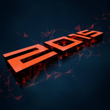 2015 Çin Yeni Yılı Keçi soyut kompozisyonu. Soyut 3d vektör numaraları.