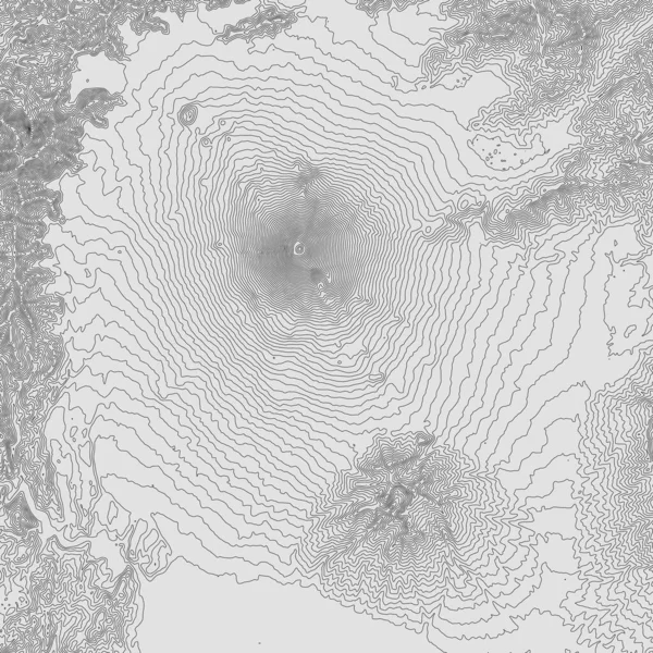 Vector Abstract Earth Relief Map Generated Conceptual Elevation Map Isolines — Stock Vector