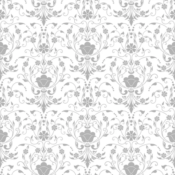 Vektör damask Dikişsiz desen arka plan. Klasik lüks eski moda damask süsleme, duvar kağıtları, tekstil, sarma için Kraliyet Viktorya Dikişsiz doku. Nefis çiçek Barok şablonu.