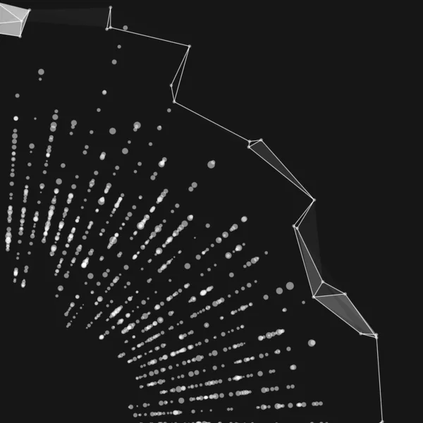 抽象ベクトル丸点メッシュの背景 ポイント配列 未来的なスタイルのカード ビジネスプレゼンテーションのためのエレガントな背景 点の球 — ストックベクタ