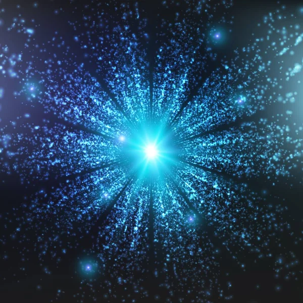 Abstrakter Vektorraum Hintergrund Explosion Glühender Teilchen Futuristischer Technologiestil Eleganter Hintergrund — Stockvektor