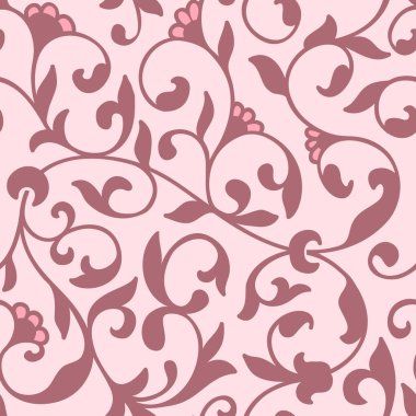 Vektör çiçek kusursuz desen elementi. Arkaplan için zarif bir doku. Klasik lüks, eski moda çiçek süsü. Duvar kağıtları, tekstil ve ambalaj için pürüzsüz kumaş..