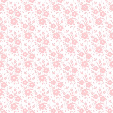 Vektör çiçek desensiz arkaplan. Arkaplan için zarif bir doku. Klasik lüks, eski moda çiçek süsü. Duvar kağıtları, tekstil ve ambalaj için pürüzsüz kumaş..
