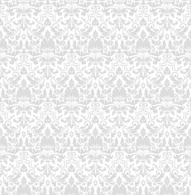 Vektör damask Dikişsiz desen arka plan. Klasik lüks eski moda damask süsleme, duvar kağıtları, tekstil, sarma için Kraliyet Viktorya Dikişsiz doku. Nefis çiçek Barok şablonu.