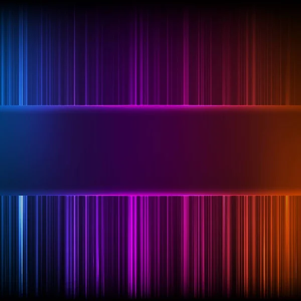 抽象ランダムな輝線の背景 カラフルな縞模様 技術的なサイバー空間の背景 — ストックベクタ