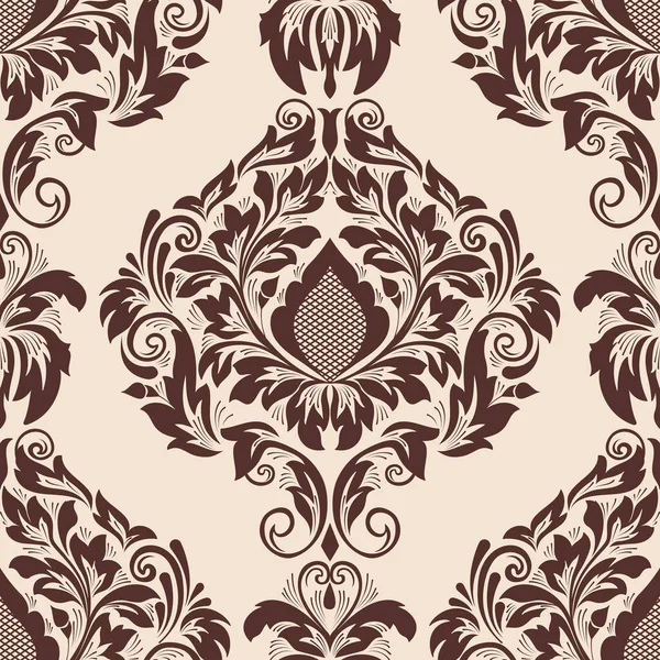 Vektor Damast Nahtloses Musterelement Klassischer Luxus Altmodischen Damastschmuck Königliche Viktorianische — Stockvektor