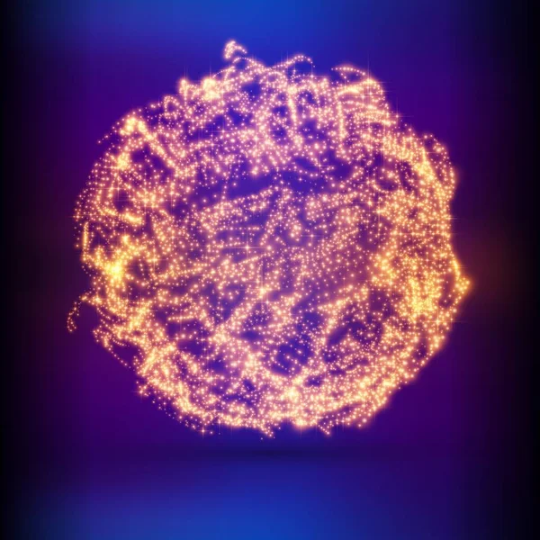 Abstrakter Vektor Violetten Netzhintergrund Bio Lumineszenz Der Kolonie Karte Futuristischen — Stockvektor