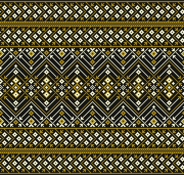Ilustración Vectorial Del Ornamento Patrón Sin Costura Popular Ucraniano Adorno — Vector de stock