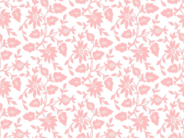 Vector Flower Seamless Pattern Background Elegant Texture Backgrounds Classical Luxury — Stock Vector