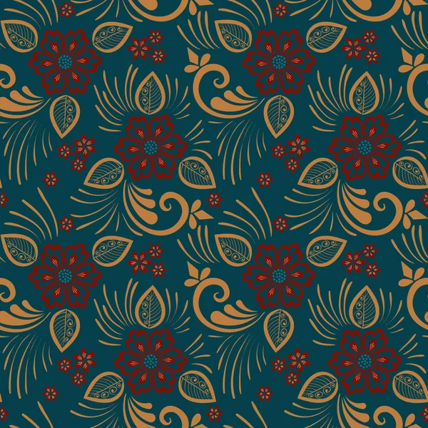 Fondo Patrón Sin Costura Flor Vectorial Textura Elegante Para Fondos — Archivo Imágenes Vectoriales