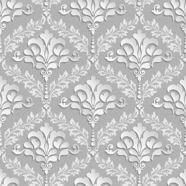 Vektor Damask Hladký Vzor Pozadí Elegantní Luxusní Textura Pro Tapety — Stockový vektor