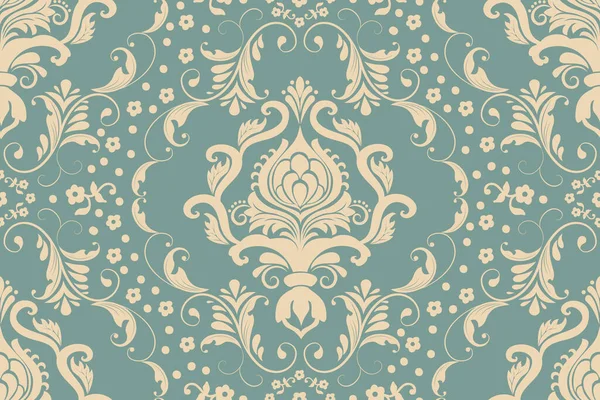 Vector Damask Seamless Pattern Element Classical Luxury Old Fashioned Damask — Stock Vector