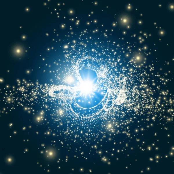 抽象ベクトルダークブルーの点メッシュの背景 ブラックホールだ 未来的なスタイルのカード ビジネスプレゼンテーションのためのエレガントな背景 — ストックベクタ