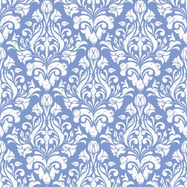 Vektör damask Dikişsiz desen arka plan. Klasik lüks eski moda damask süsleme, duvar kağıtları, tekstil, sarma için Kraliyet Viktorya Dikişsiz doku. Nefis çiçek Barok şablonu.