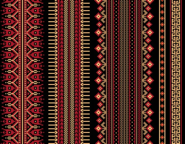 Ilustración Vectorial Del Ornamento Patrón Sin Costura Popular Ucraniano Adorno — Archivo Imágenes Vectoriales