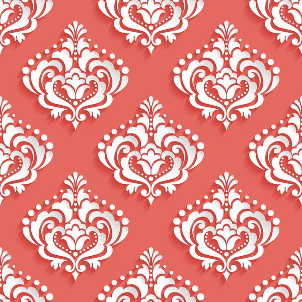 Vector Damask Seamless Pattern Background Elegant Luxury Texture Wallpapers Backgrounds — Stock Vector