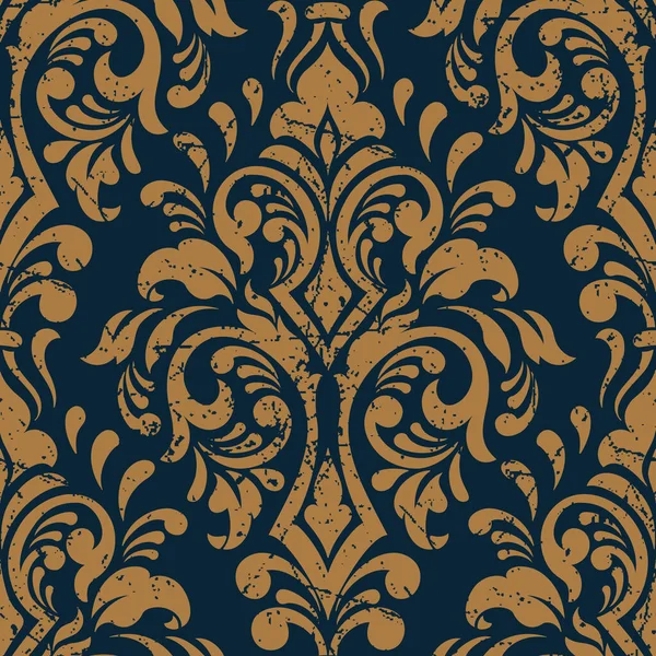 Wektor Damask Bezszwowy Element Wzorca Klasyczny Luksus Staromodny Ozdoba Damask — Wektor stockowy