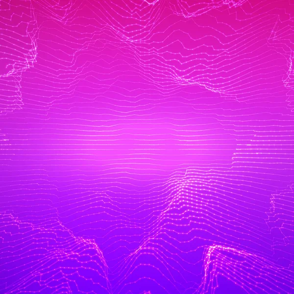 Abstrait Vecteur Violet Point Mesh Background Style Technologique Futuriste Contexte — Image vectorielle