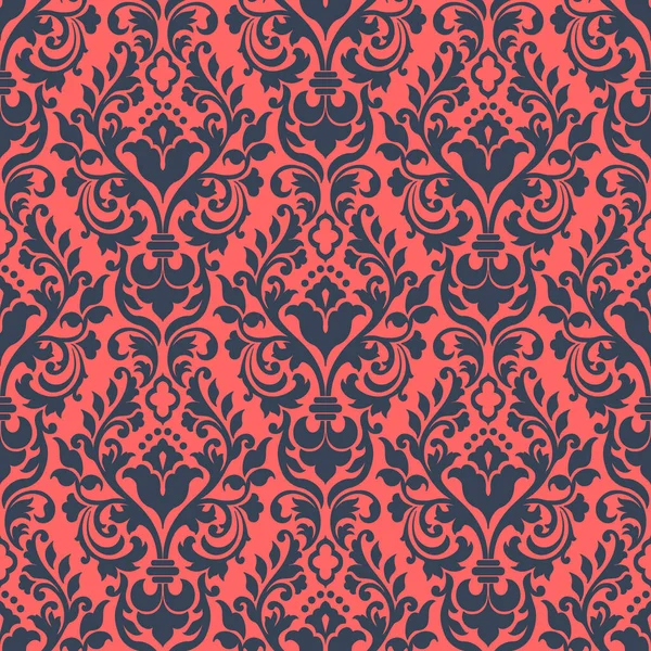 Vector Damask Seamless Pattern Background Classical Luxury Old Fashioned Damask — Stock Vector