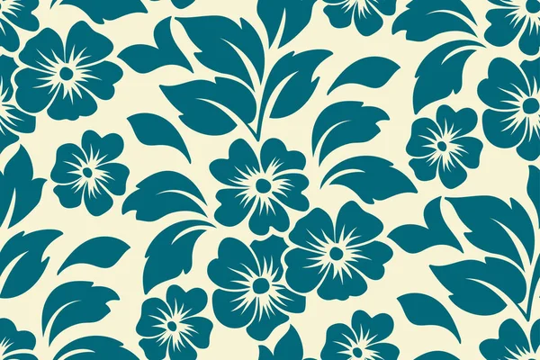 Vector Flower Seamless Pattern Element Elegant Texture Backgrounds — Stock Vector