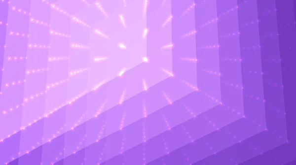 Абстрактный Векторный Фиолетовый Фон Матрица Точек Многоугольников Иллюзией Глубины Перспективы — стоковый вектор