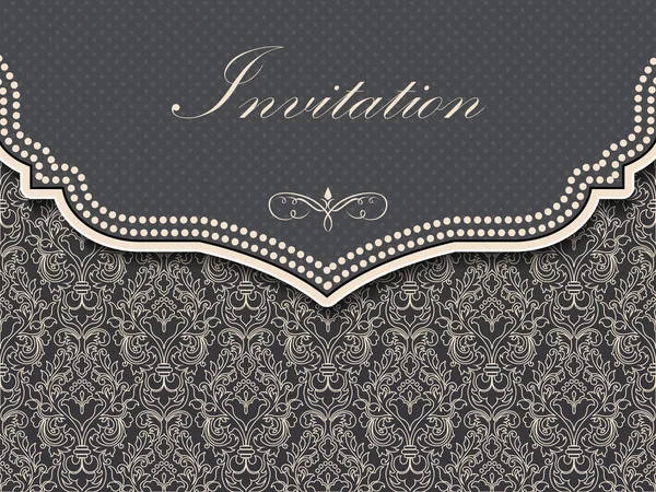 Invitation Mariage Carte Annonce Avec Une Illustration Arrière Plan Vintage — Image vectorielle