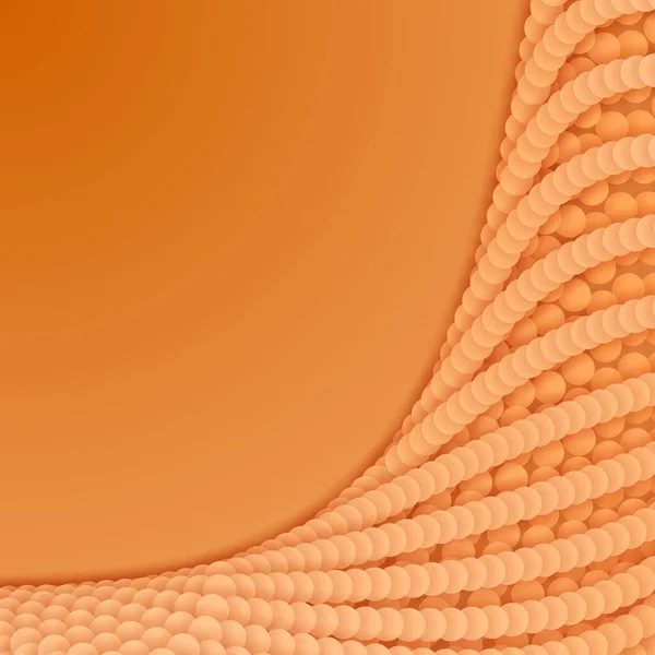 Array Orange Papper Skära Cirklar Med Skuggor Form Spiral Abstrakt — Stock vektor