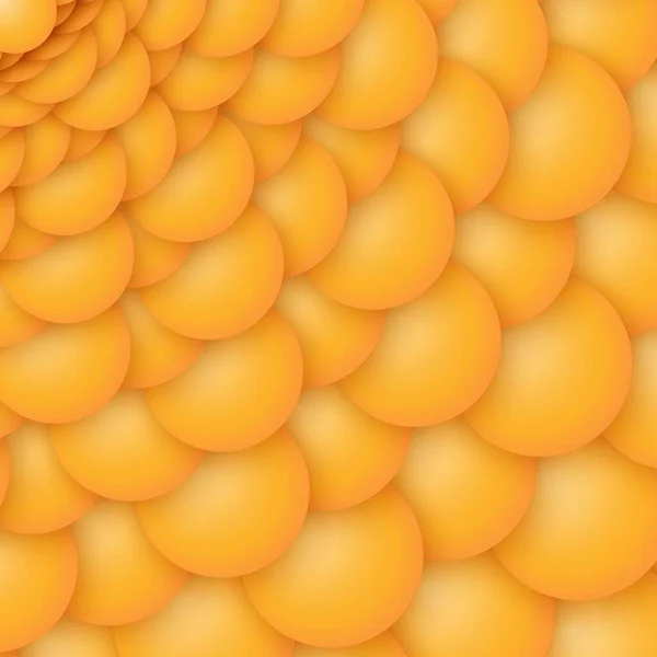 Cadena Esferas Naranjas Con Sombras Suaves Sobre Fondo Naranja Fondo — Vector de stock